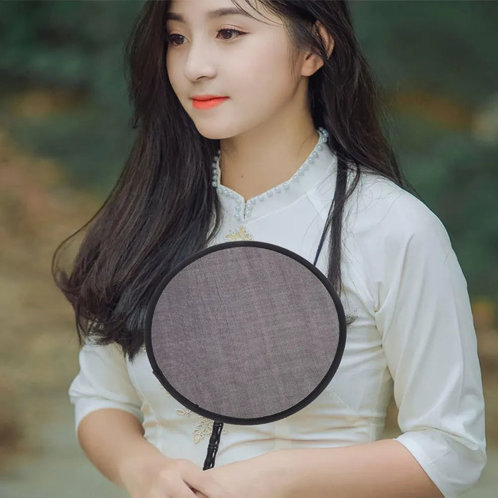 4Pcs Foldable Round Hand Fans Lightweight Portable Instant Cooling for Weddings Festivals Multi-Purpose Use Round Hand Fan Zpaxo
