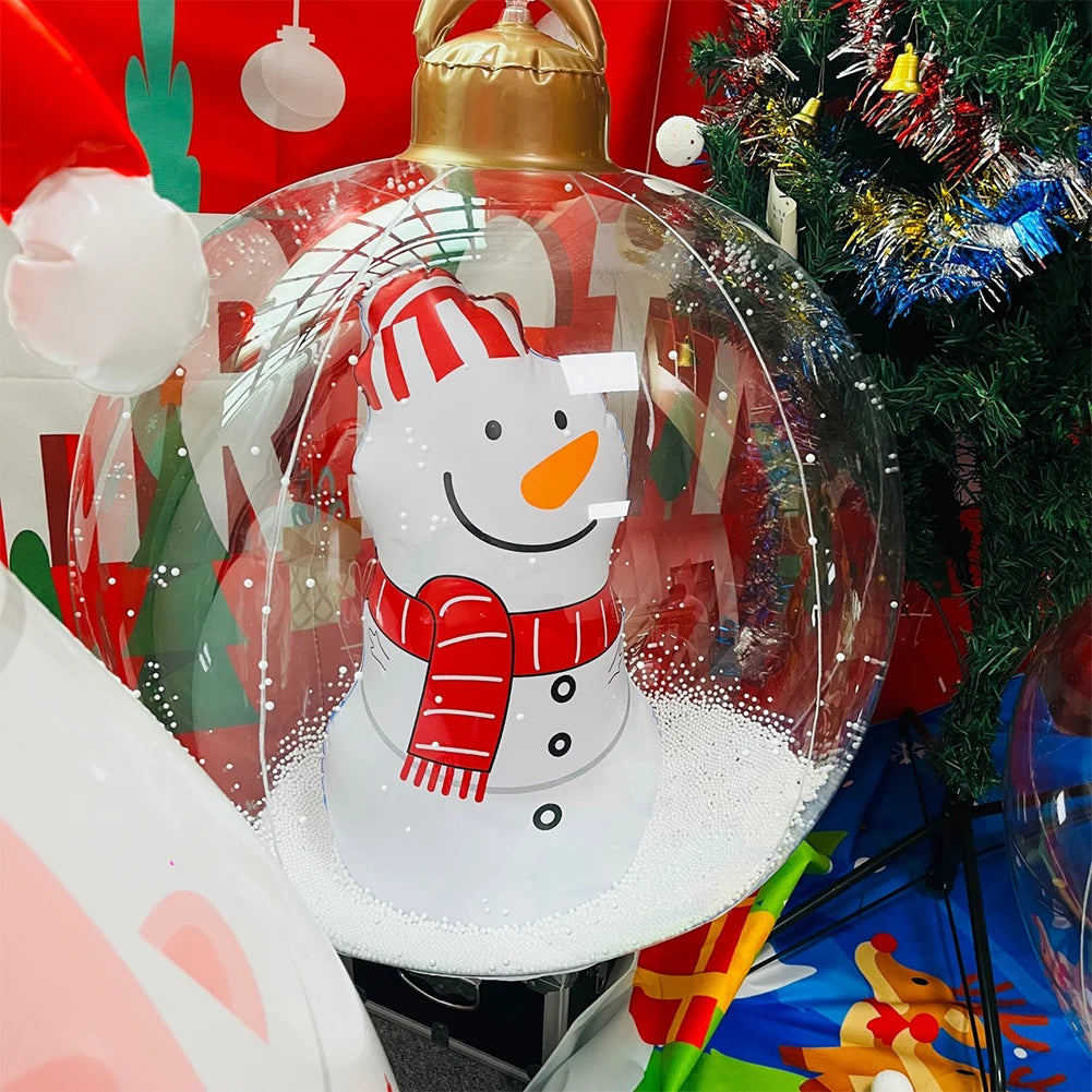 23 6 Inflatable Christmas Balls Lights Outdoor Decorations PVC Giant