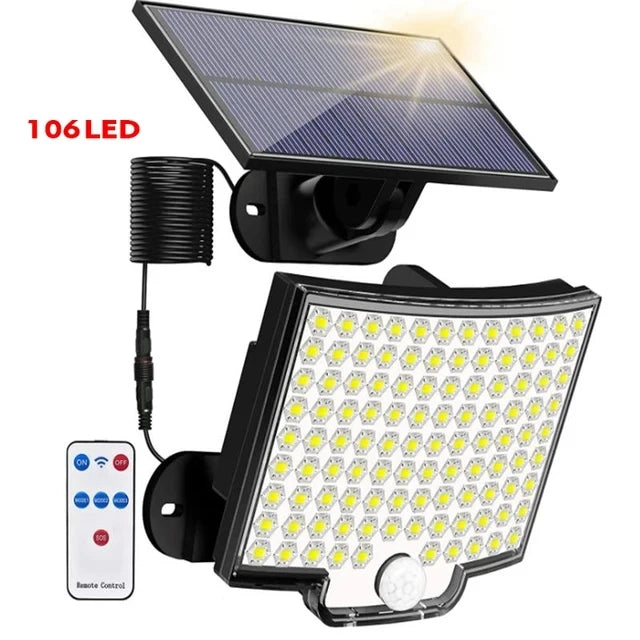 56 LED Solar Outdoor Floodlight – Motion Sensor & IP65