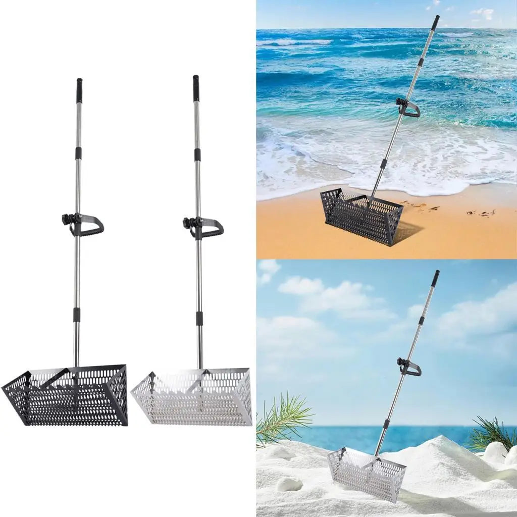 Handheld Sand Sift Rake Beach Mesh Shovel Sea Food Catcher Ergonomic Sharp Teeth Sifter for Gardening Soil Loosening Camping Zpaxo