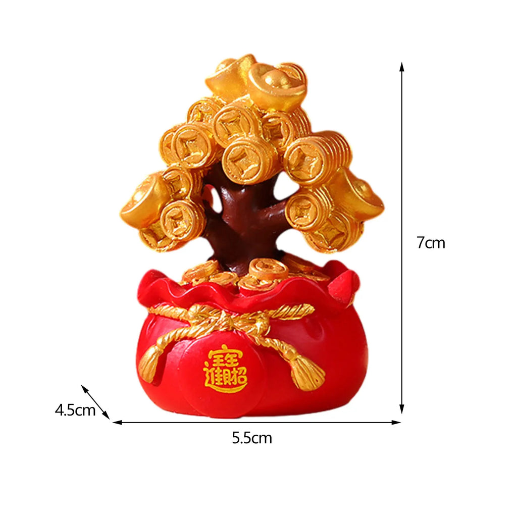 Prosperity Wealth Sculpture Centerpiece Treasure Basin Statue for Office Shelf Desk Tabletop Art Craft Ornament Home Decoration Zpaxo Style B