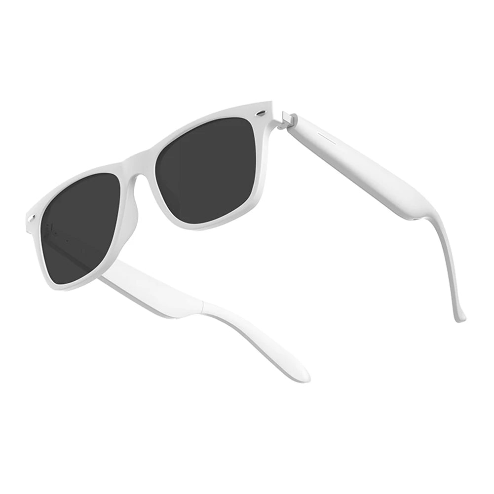 AI Intelligent Translation Glasses Sports Driving Sunglasses Support Zpaxo White Sunglasses