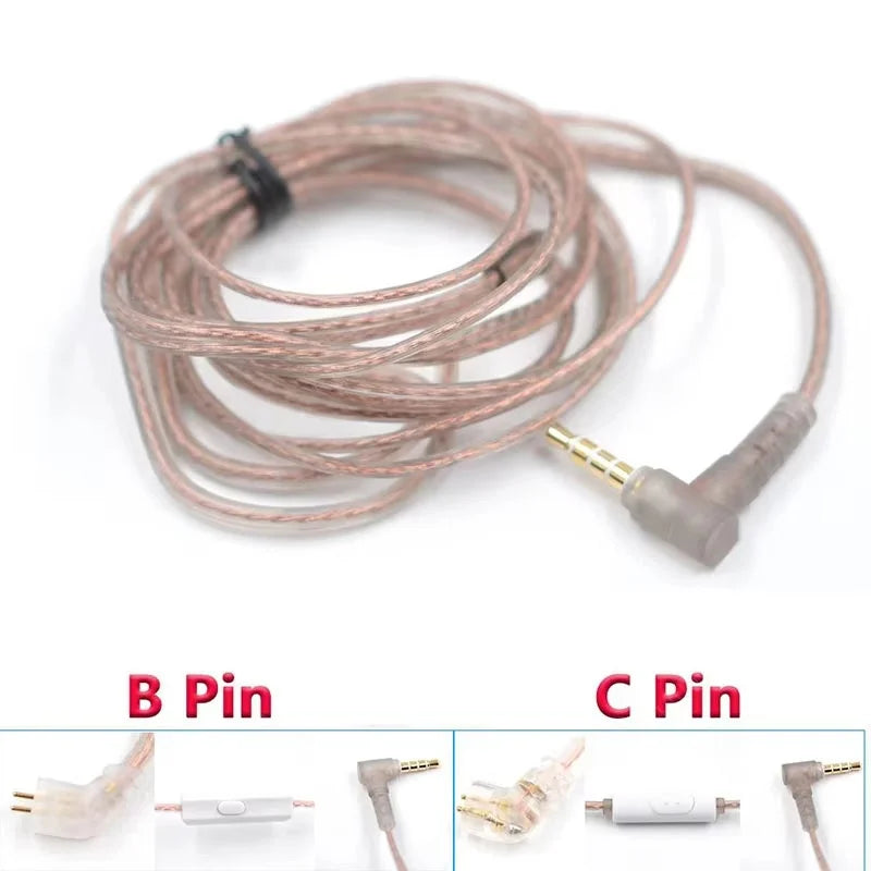 Earphones Upgrade Cable Clear Music Voice Transmission Music Monitor Replacement Gear For 3.5mm Audio Headphone Compact Design Zpaxo