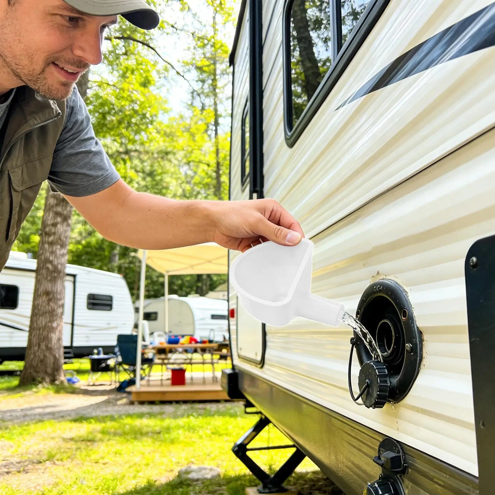 RV Water Inlet Funnel 3D Printed Portable Vehicle Accessories Trailer