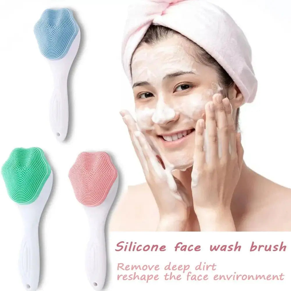 1pcs Silicone Bath Brush Facial Cleansing Exfoliating Brush Skin Massager Cat Paw Handheld Manual Facial Deep Cleansing Brush Zpaxo