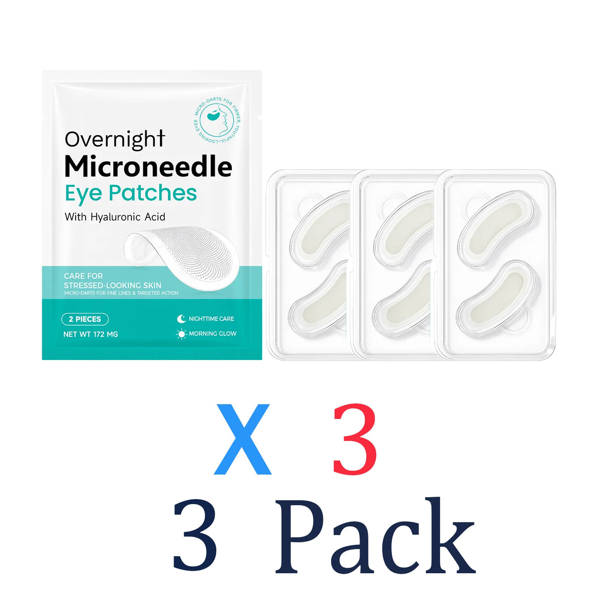 Vitamin E Microneedle Eye Patches 0.25mm Stabilizing Restoring Chapped Skin Care Anti Dryness Skin Nourishment Seasonal Repair Zpaxo 3 Pack