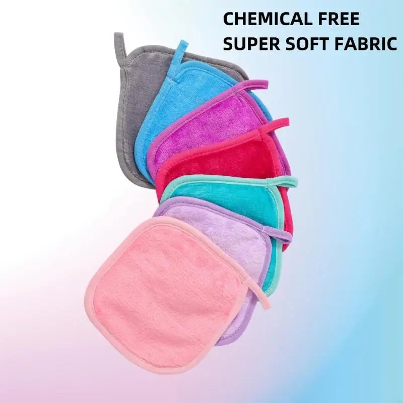 Pack Of 7 Washable Cotton Wash Mitt Washcloths For Everyday and Travel Use Zpaxo