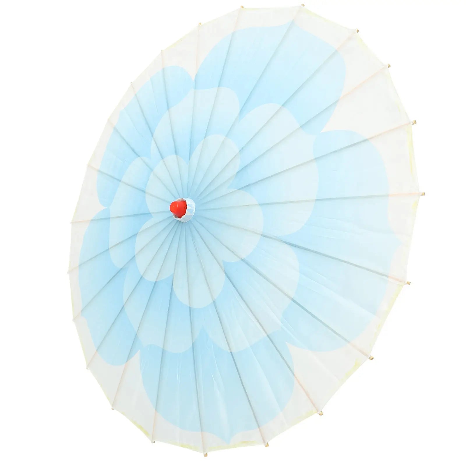 Handmade Blue Peony Oil Paper Umbrella Chinese Traditional Parasol