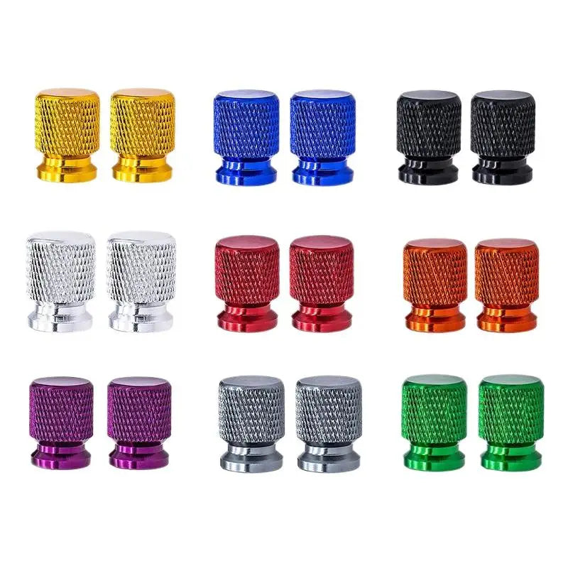 Anodized Aluminum Tire Valve Stem Caps – Universal 2-Pack