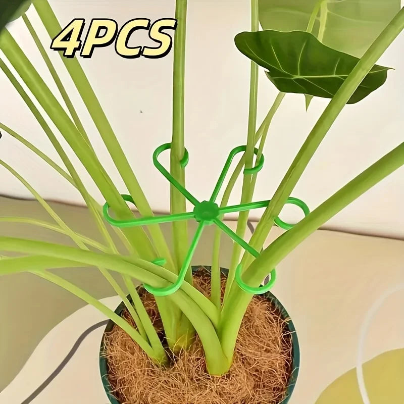 4-piece Plant Stem Support Clips Horticultural Turtle Back Bamboo Zpaxo