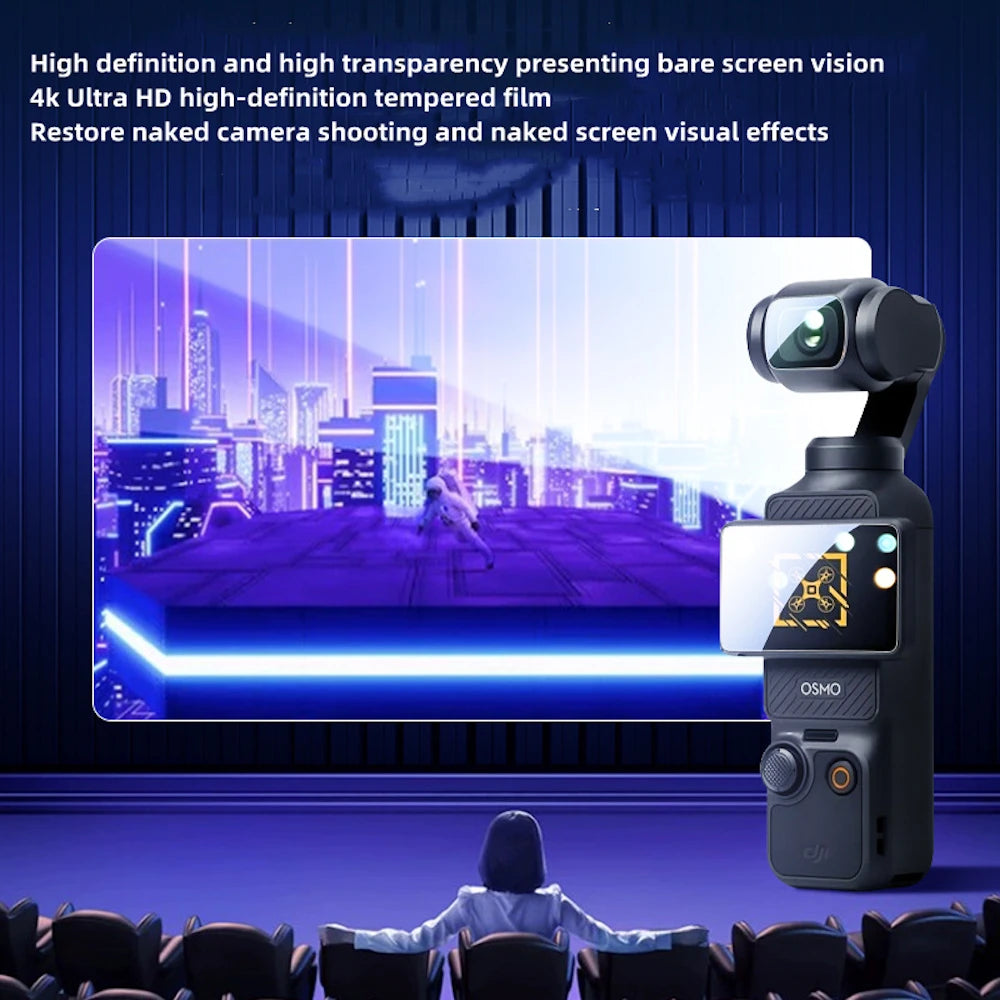 3pcs 9H HD Tempered Glass For DJI OSMO Pocket 3 Screen Protector For OSMO Pocket 3 Gimbal Camera Lens Protect Glass Accessories Zpaxo