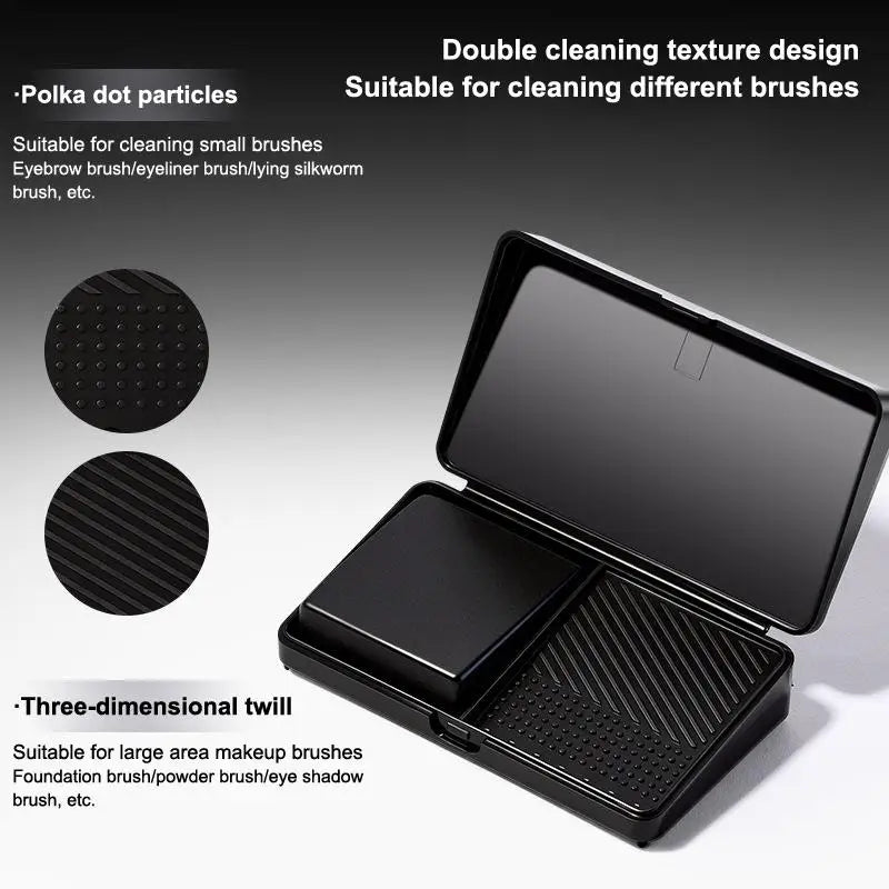 Mini Silicone Makeup Brush Cleaner – Washboard & Soap Set