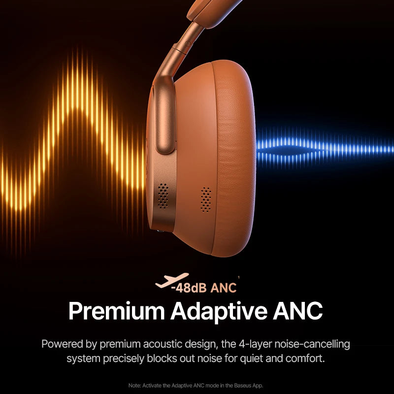 Baseus Inspire XH1 ANC Wireless Headphone Bluetooth 6 1 48dB Adaptive