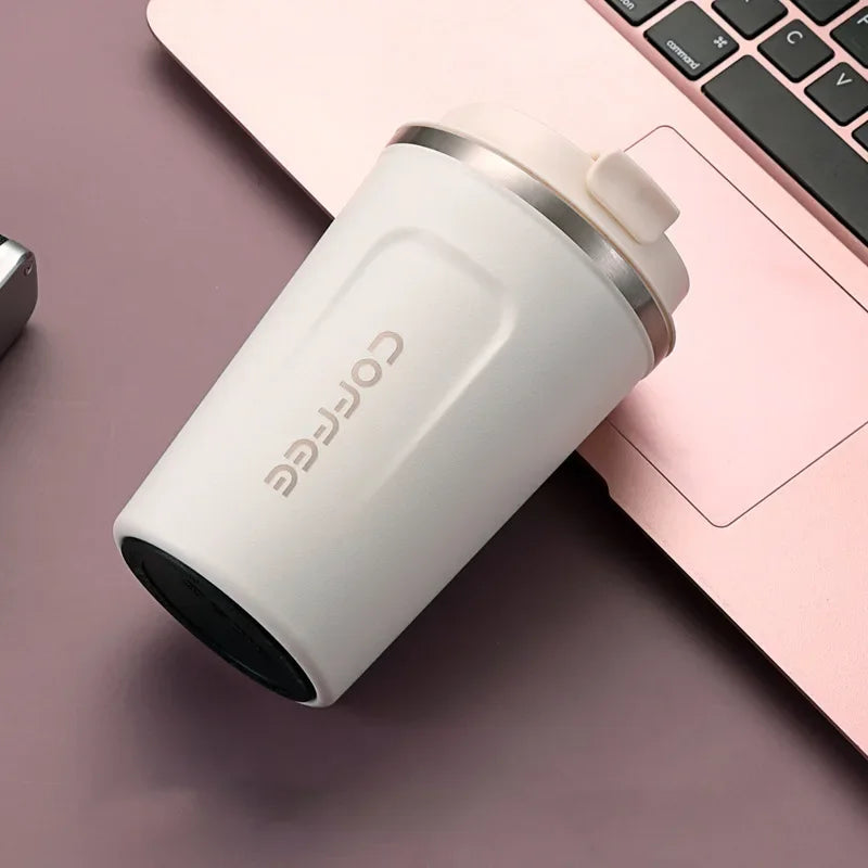 Stainless Steel Coffee Cup Thermal Mug Garrafa Caneca Non-slip Travel