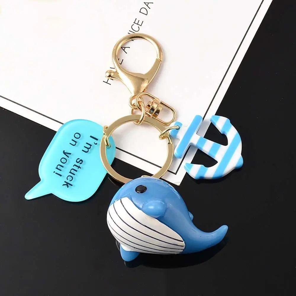 Accessories Gift Jewelry Accessories Three-Dimensional Keyring Ornaments Dolphin Key Chain Key Rings Whale Keychain Zpaxo