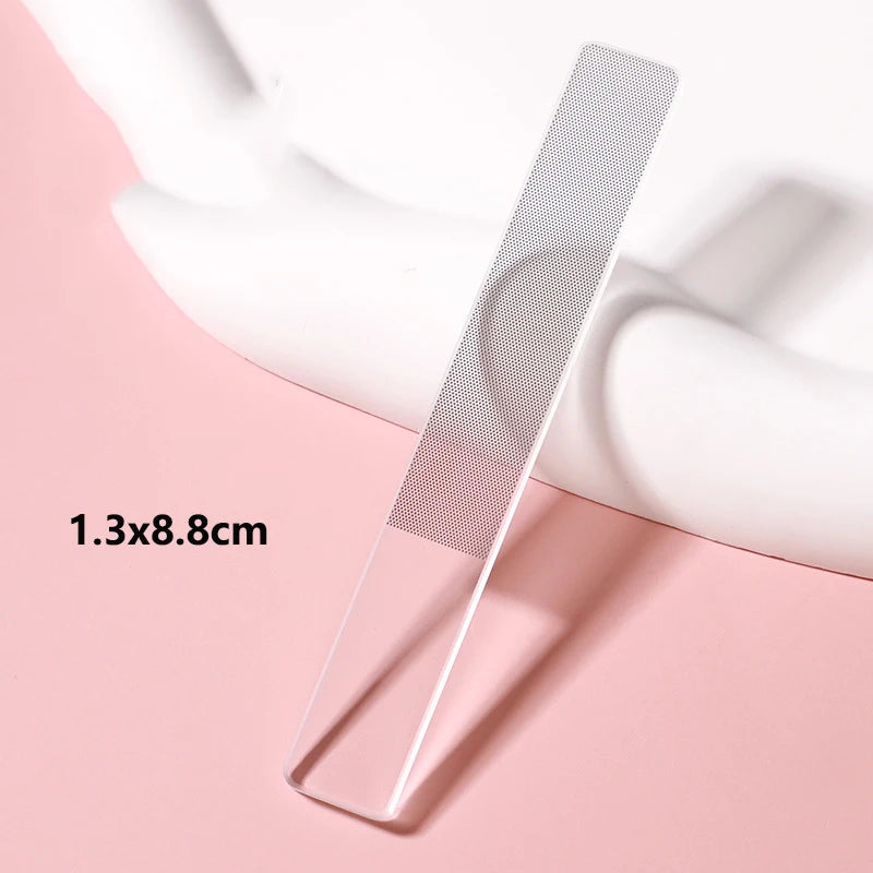 Portable glass nail file - washable for easy cleaning - an excellent tool for manicure polishing and shaping nails. Zpaxo style a