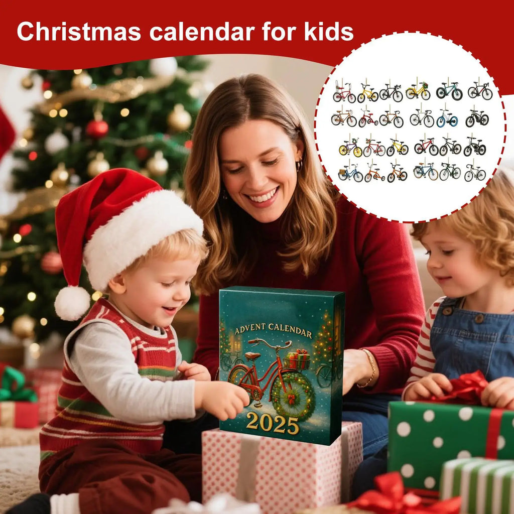 Bicycle Theme Advent Calendar 24 Days Countdown Christmas Tree