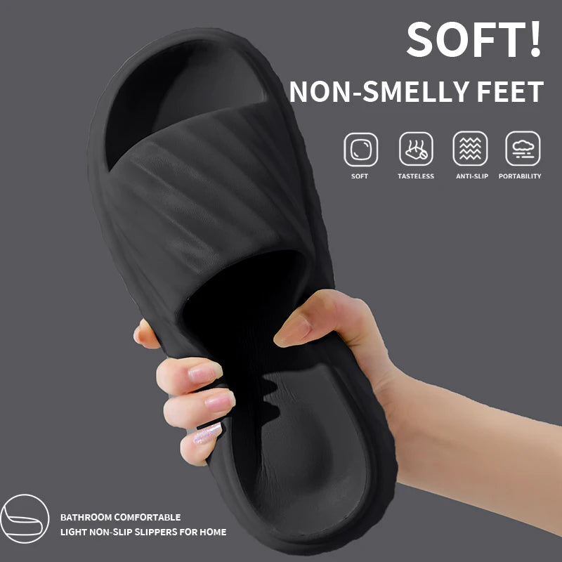Platform Thick Bathroom Home Men Slippers Cloud Soft Sole Eva Outdoor