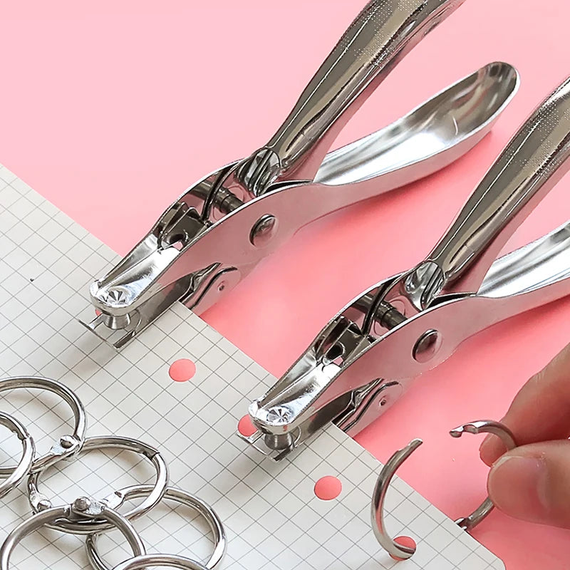 1pcs Hand Held Metal Stationery Round Hole Diameter 6 mm Hole Punch Pliers Hole Punch Paper Hole Punch Boxed Single Hole Punch Zpaxo