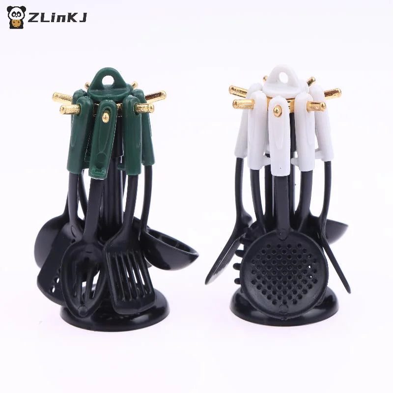 ▶1Set Mini Kitchenware Models For Dollhouses, Mini Spatula Utensils Models, Shooting Scene Props Zpaxo