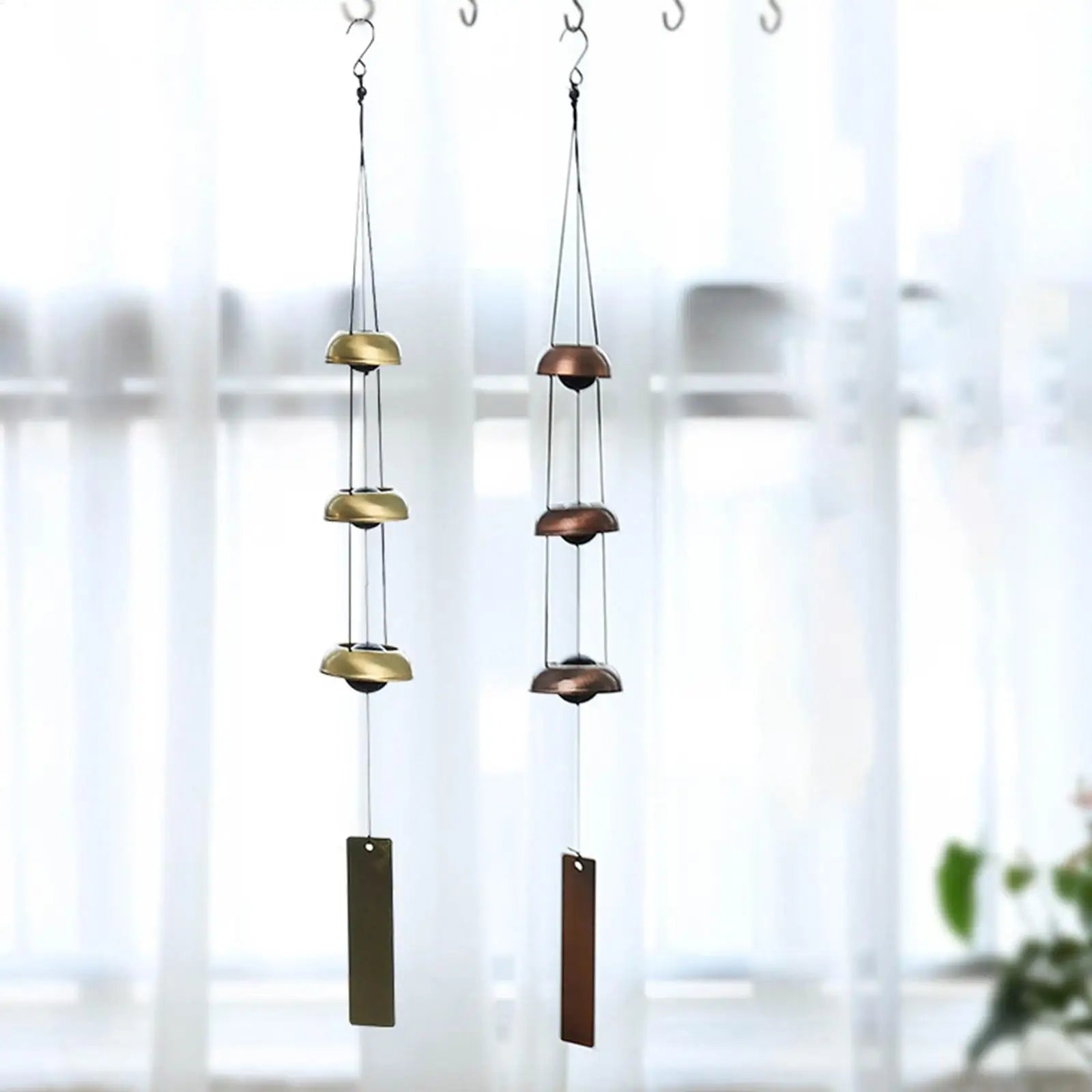 Chimes Outdoors Blessing Sounding Ornament 3 Bells Copper Small Wind