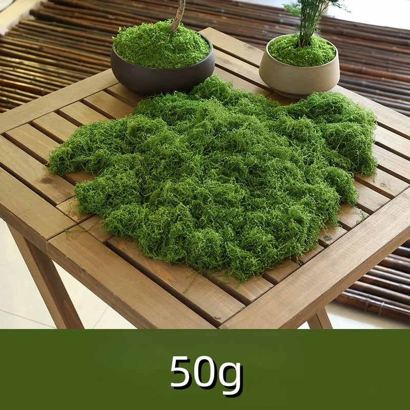 Artificial moss filaments moss lawn people fake moss do not fade DIY scene layout Zpaxo 50g