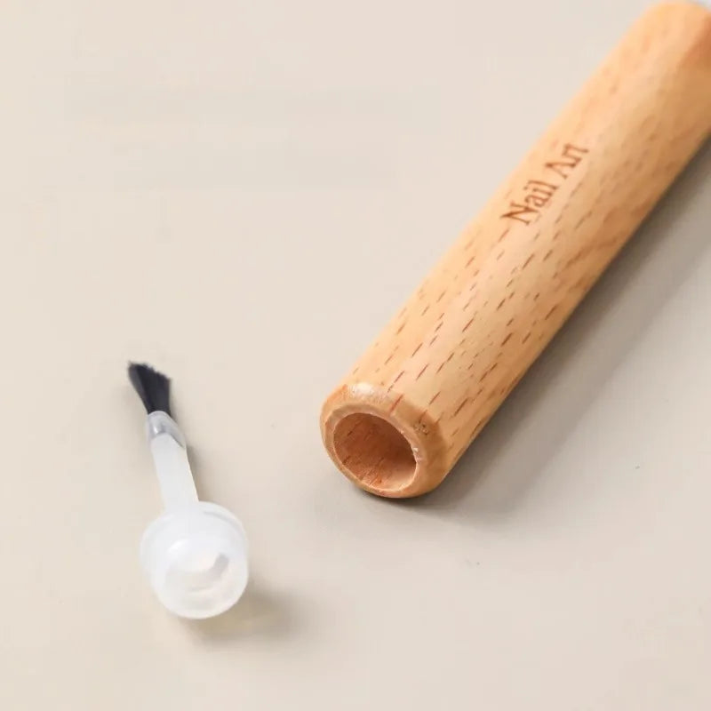 Professional Nail Art Brush Detachable Wooden Grip-multi-functional