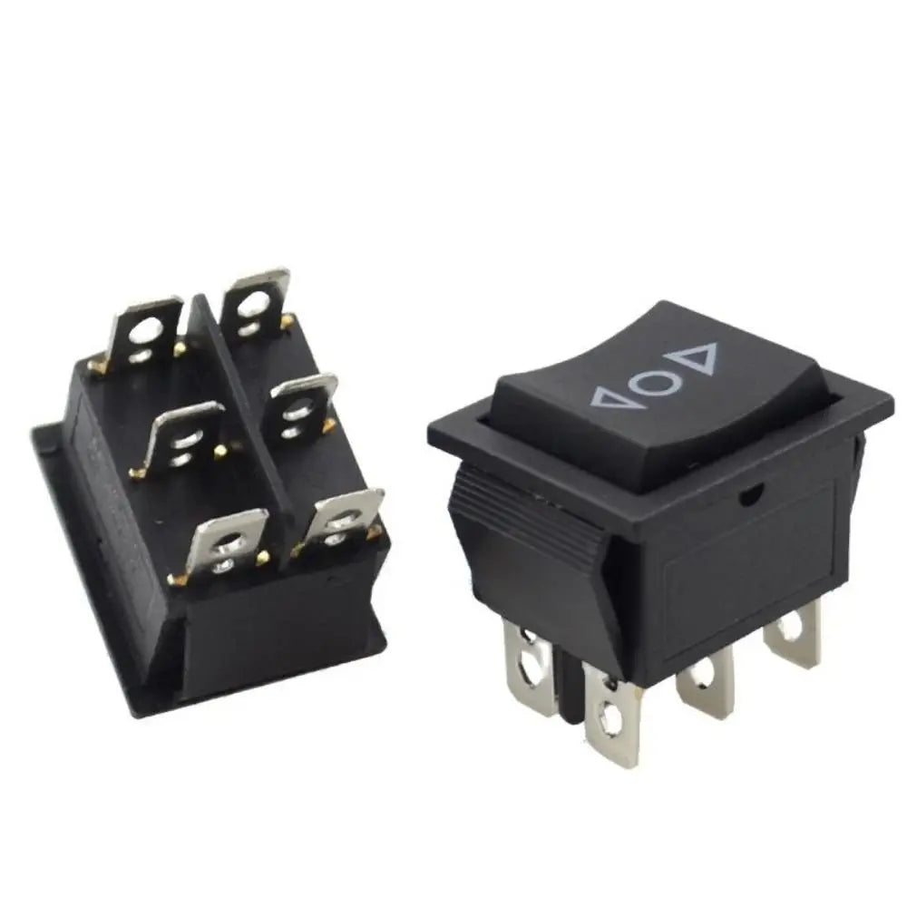 10pcs KCD4 Momentary Rocker Switch 6 Pin Terminals High Current Double Reset Switch High Quality Automatic Reset Zpaxo