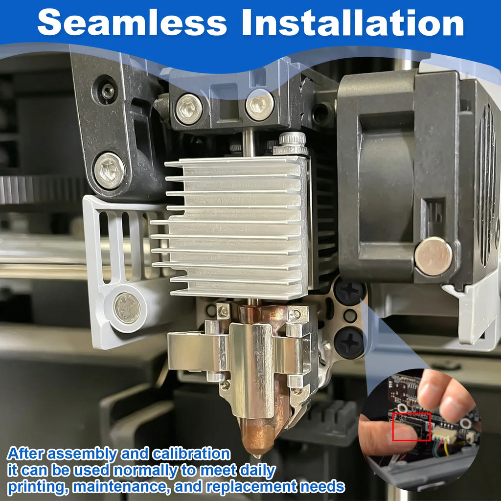 3D Printer Hotend Kit for AD5X Heating Assembly Snap Fit Quick Change 380 Celsius Heat Resistant Replacement Parts with Screws Zpaxo