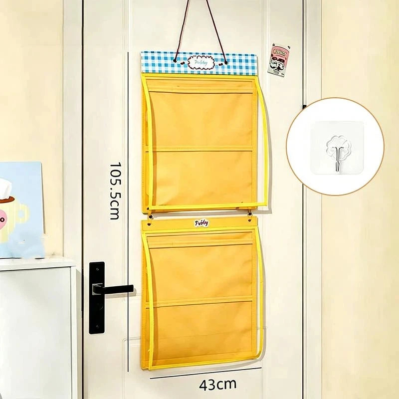 Hanging Plush Doll Organizer – Dustproof Cover & Hooks Toy Display Organizer Zpaxo Double layer Yellow