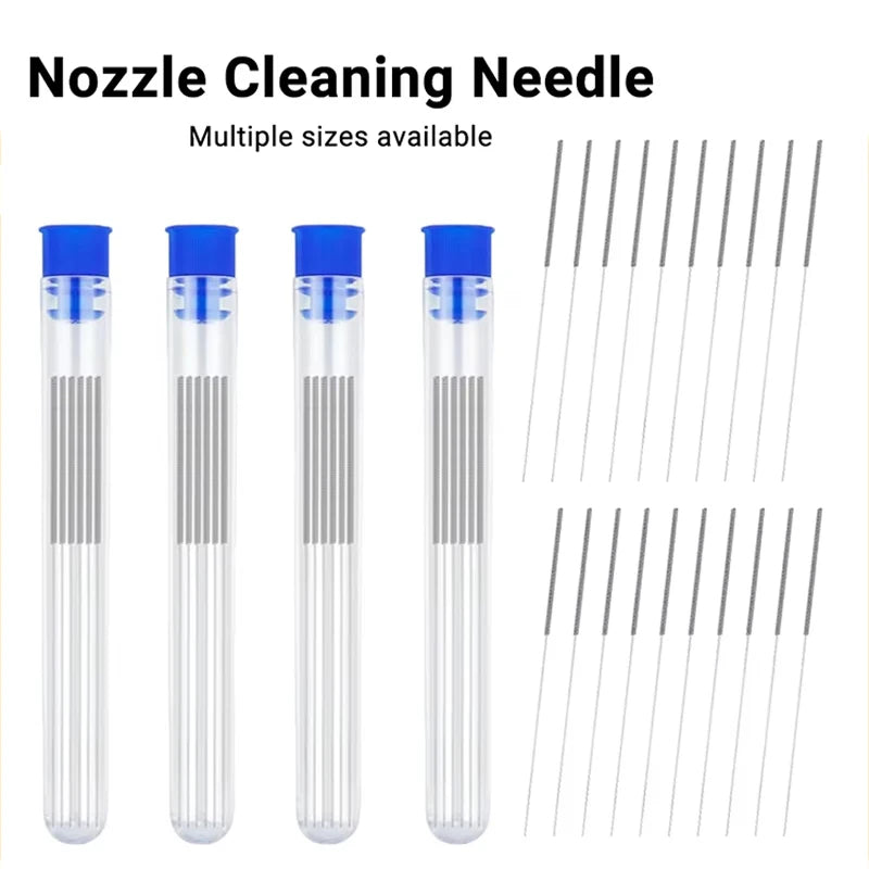 10Pcs 3D Printer Stainless Steel Nozzle Needles 0.2/0.3/0.4/0.5/0.6/0.8/1.0mm Cleaning Kit For Extruder Maintenance Accessories Zpaxo
