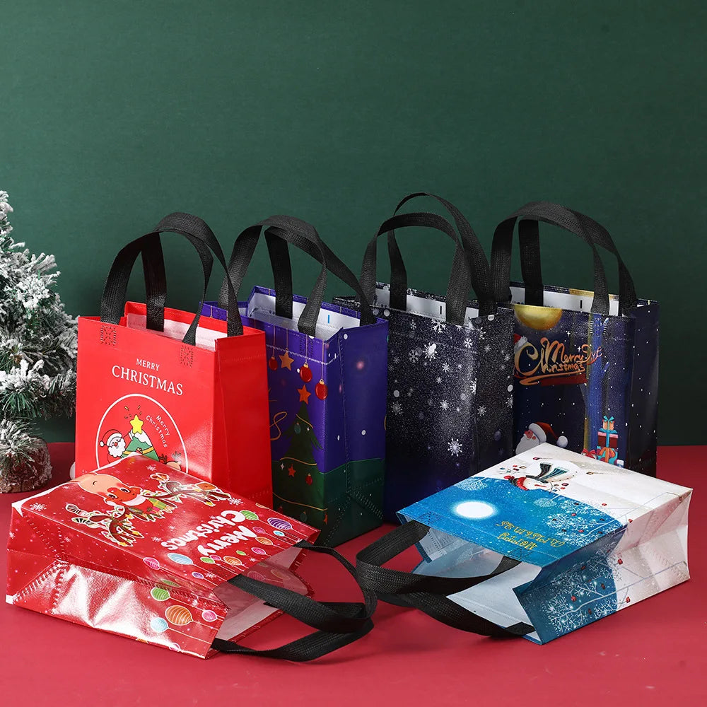 Non-Woven Christmas Gift Bags – Festive Holiday Tote Bag Holiday Gift Bag Zpaxo