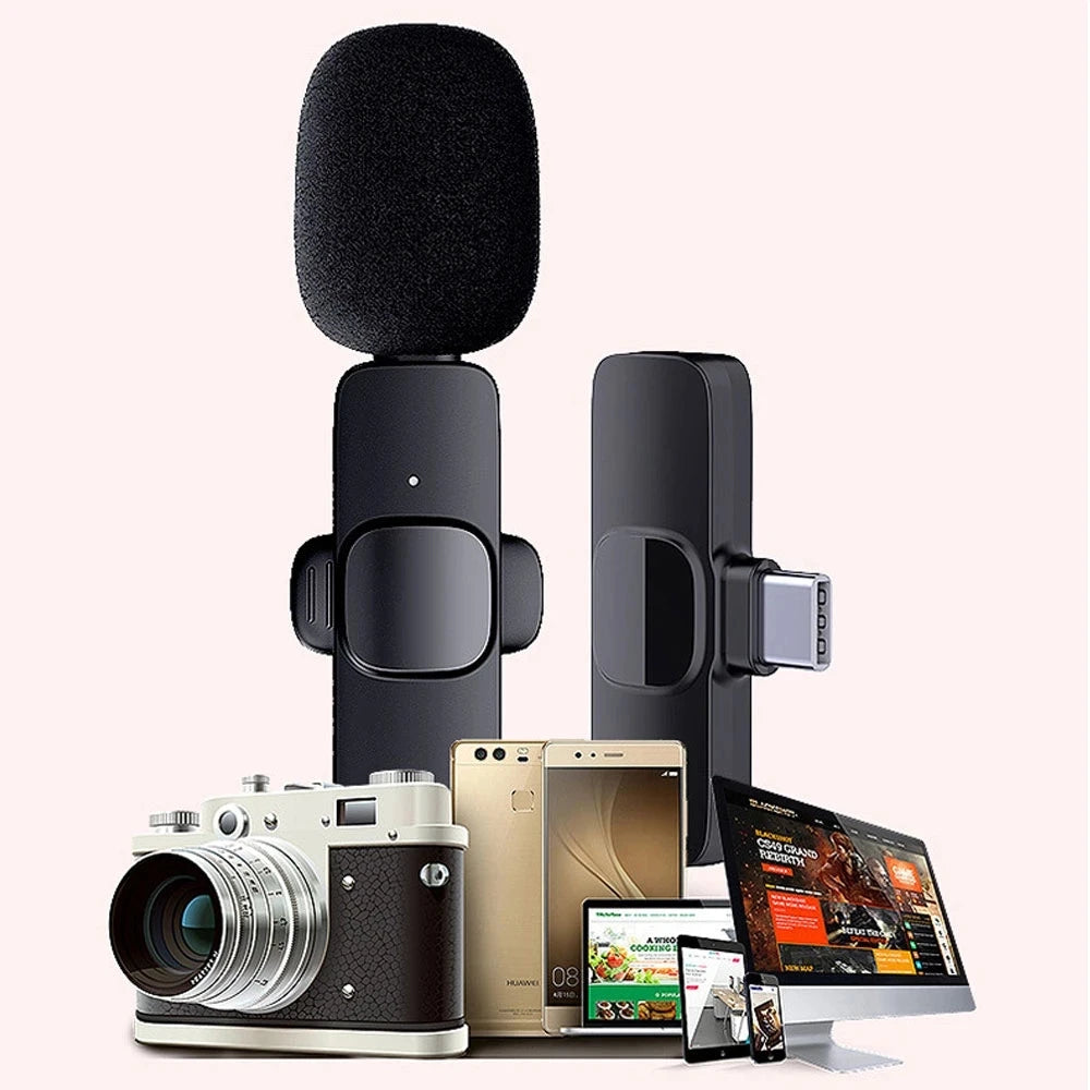 Dual Wireless Lavalier Mic – iPhone Android & PC | AyeBeau Wireless Lavalier Mic Zpaxo