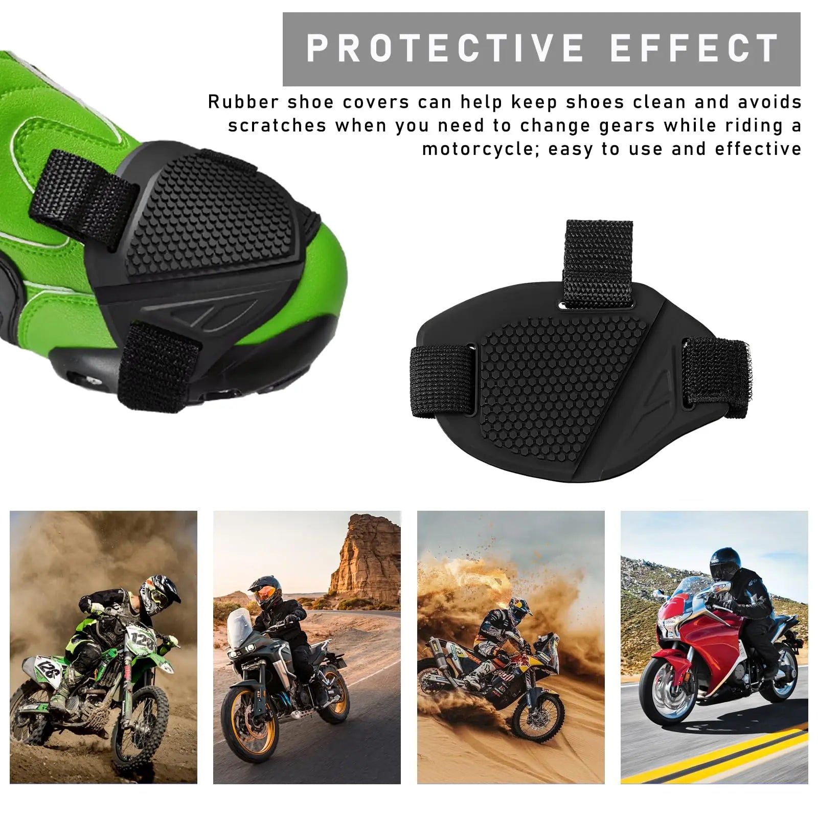 Motorcycle Shifter Pad Boot Cover – Universal Rubber Shoe Guard Motorcycle Shoe Protector Zpaxo