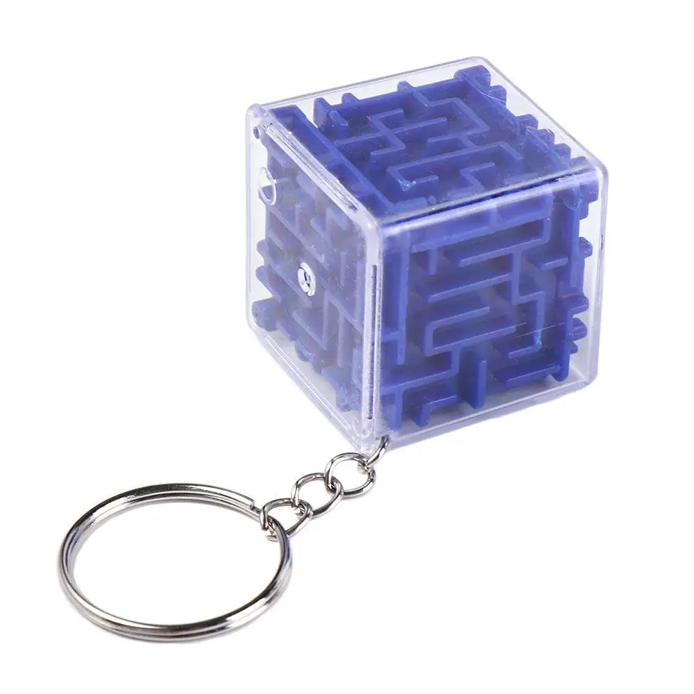 Baby Shower Intelligence 3D Maze Keychain Six-sided Puzzle Keyring Zpaxo