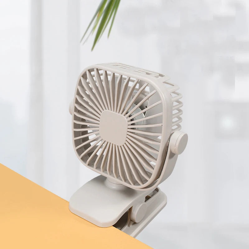 USB Small Fan Mini Strong Wind Fans Desktop Student Clip Portable Zpaxo
