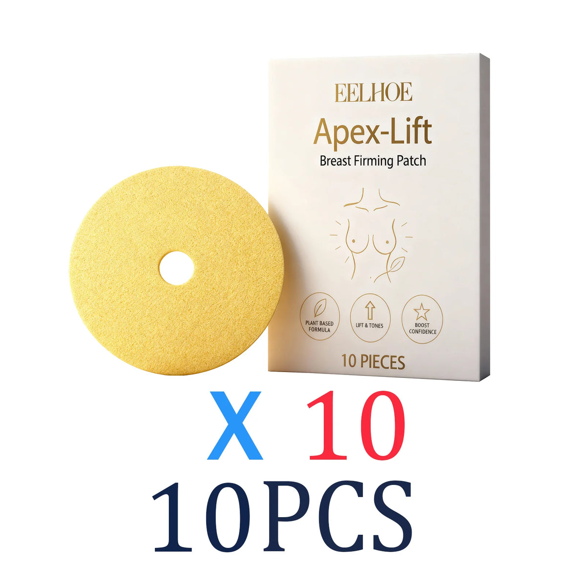 10 Pcs Breast Lifting Patch Firming & Shaping Skin Care Hydrolyzed Collagen Infused Invisible & Comfortable Wear for Women Zpaxo 10 Pcs