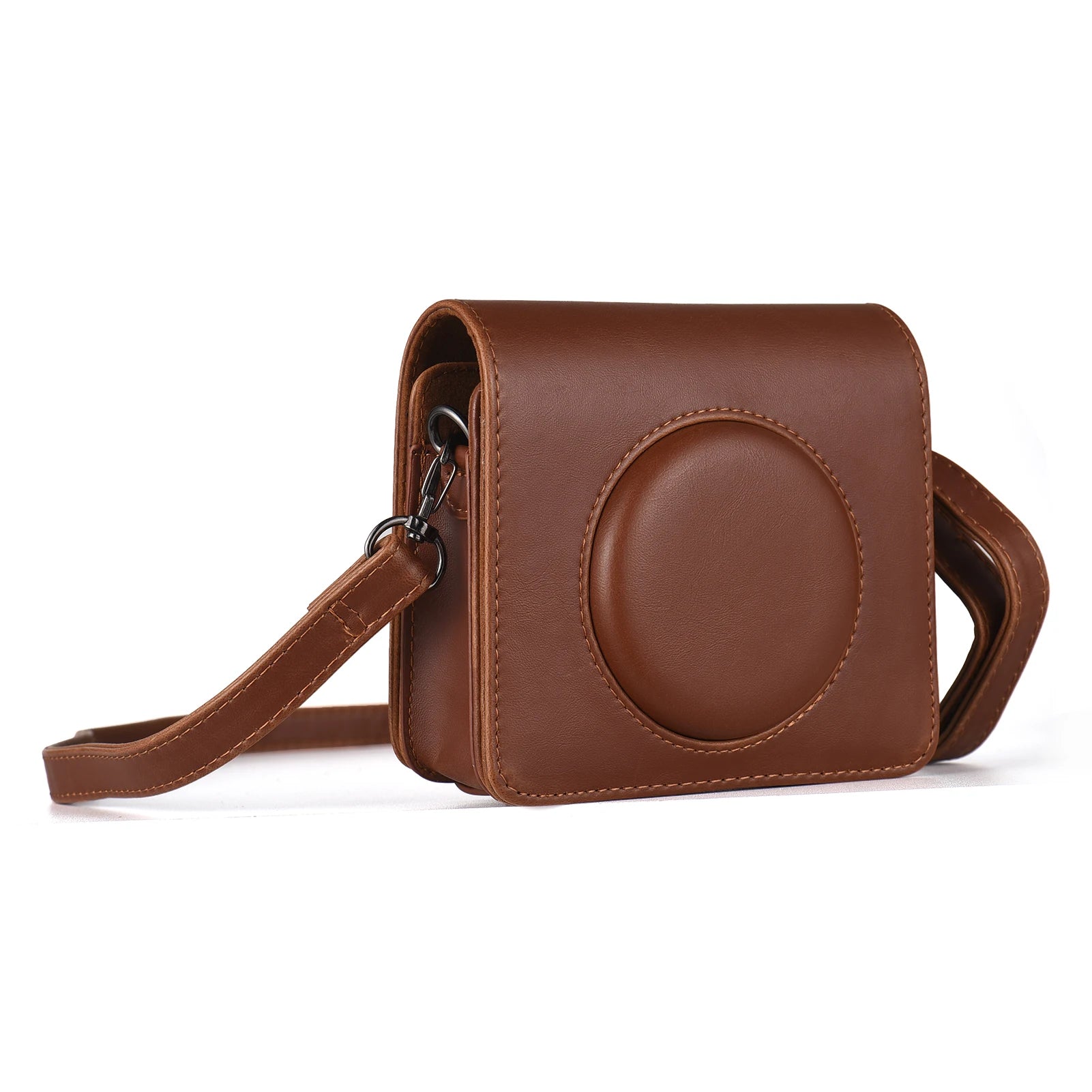 Portable Instant Camera Bag Case Retro PU Leather Carrying Zpaxo Brown