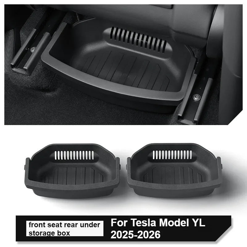 TPE Under-Seat Storage Drawer – Tesla 2026 Model Y 6-Seat