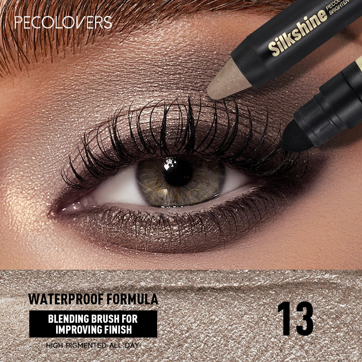 1PC Waterproof, Light To Dark, Eye Contour, Gentle Texture, Easy Makeup Remover, 2-in-1 Eyeshadow Stick, Valentine's Day Gift Zpaxo 13