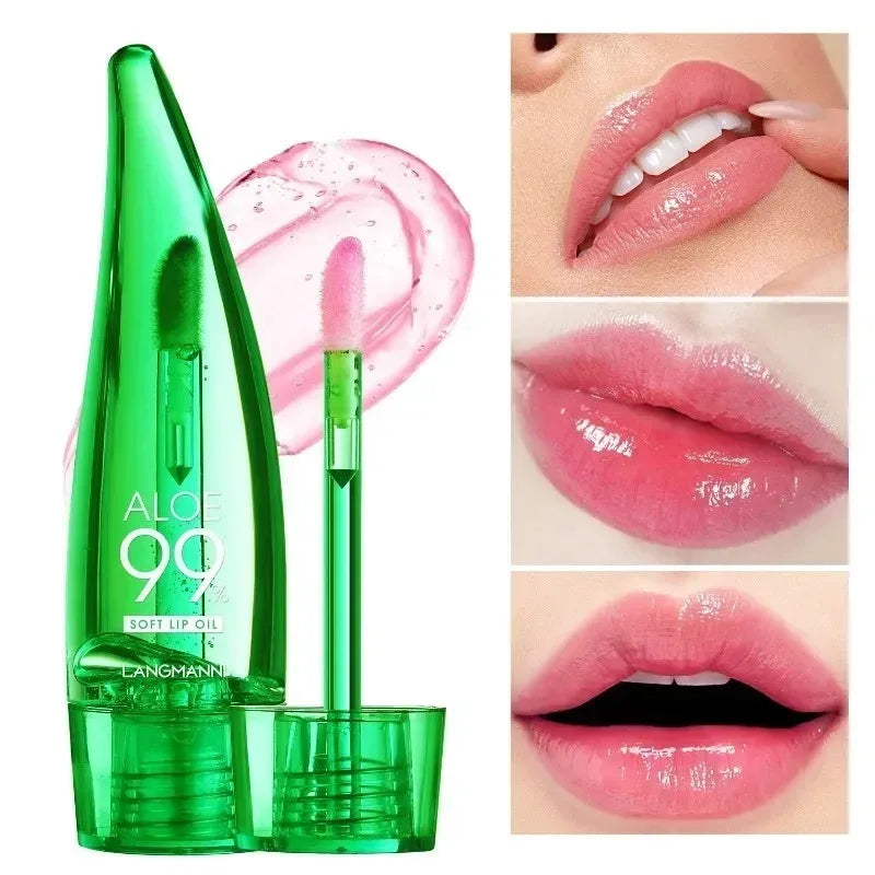 Aloe Vera Moisturizing Lip Gloss Temperature-changing Liquid Balm