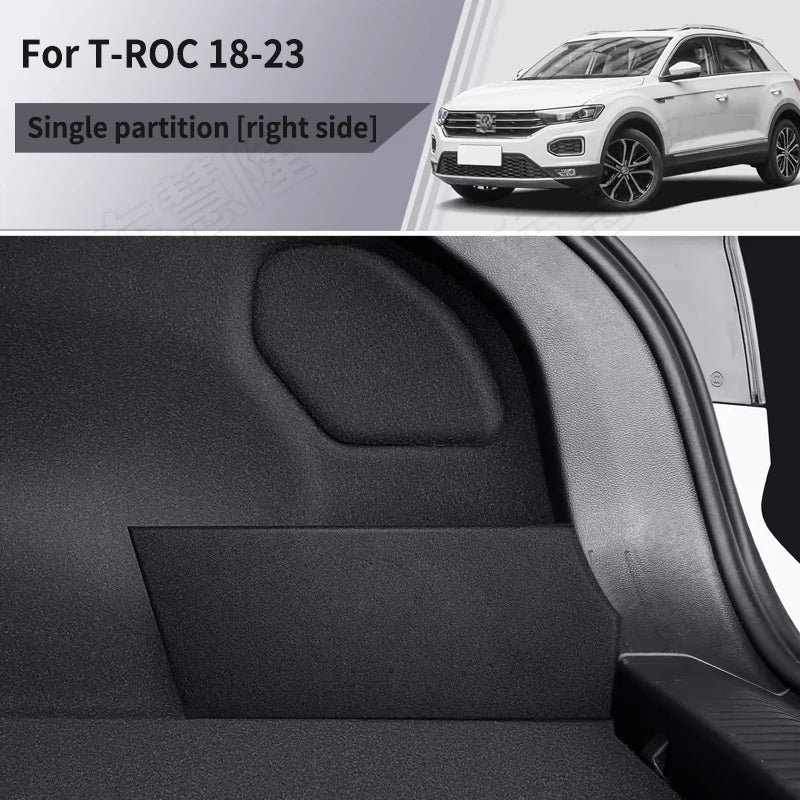 Suitable For Volkswagen T-ROC 2018-2023 Leling Trunk Partition Interior Decoration Car Supplies Storage and Storage Box Zpaxo For T-ROC 18-23