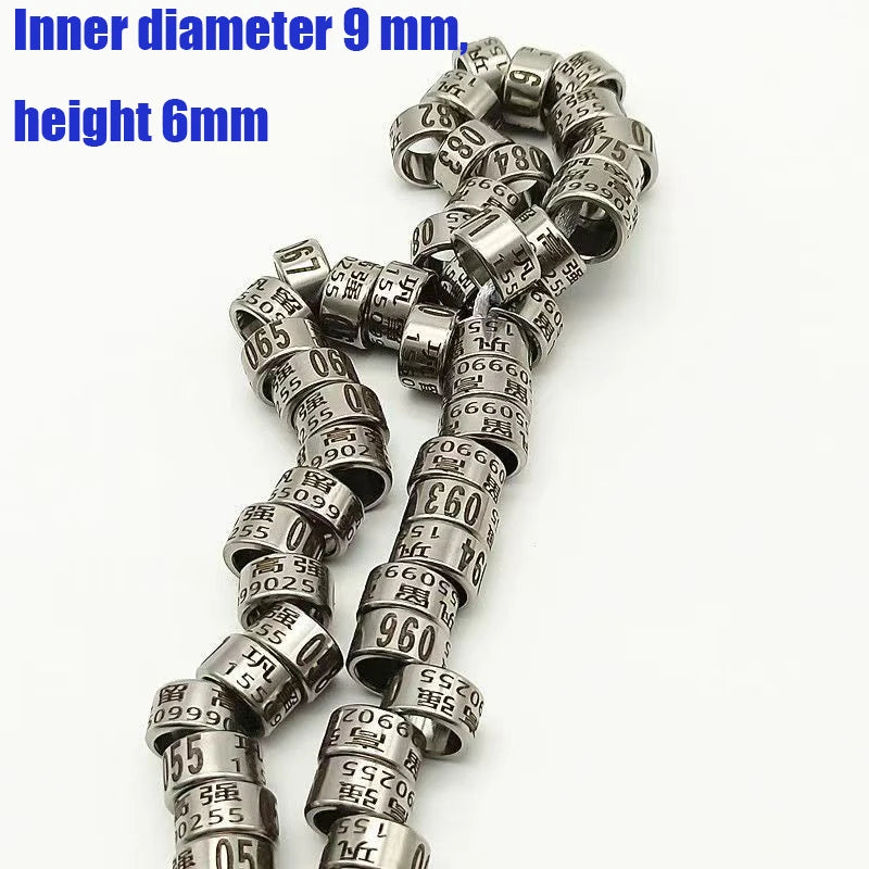 Customized Bird Parrot Dove Pigeon Stainless Steel Leg Rings Custom