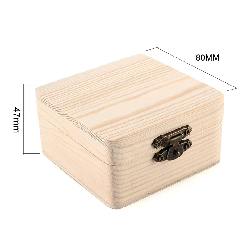 CM1 8x8x4 Plain Natural Wooden Packing Box Jewelry Storage Home
