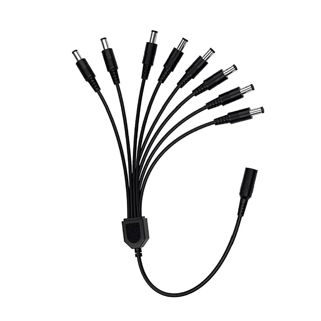 12V DC Power Splitter Plug 1 Female 8 Male Supply Adapter Y Cable