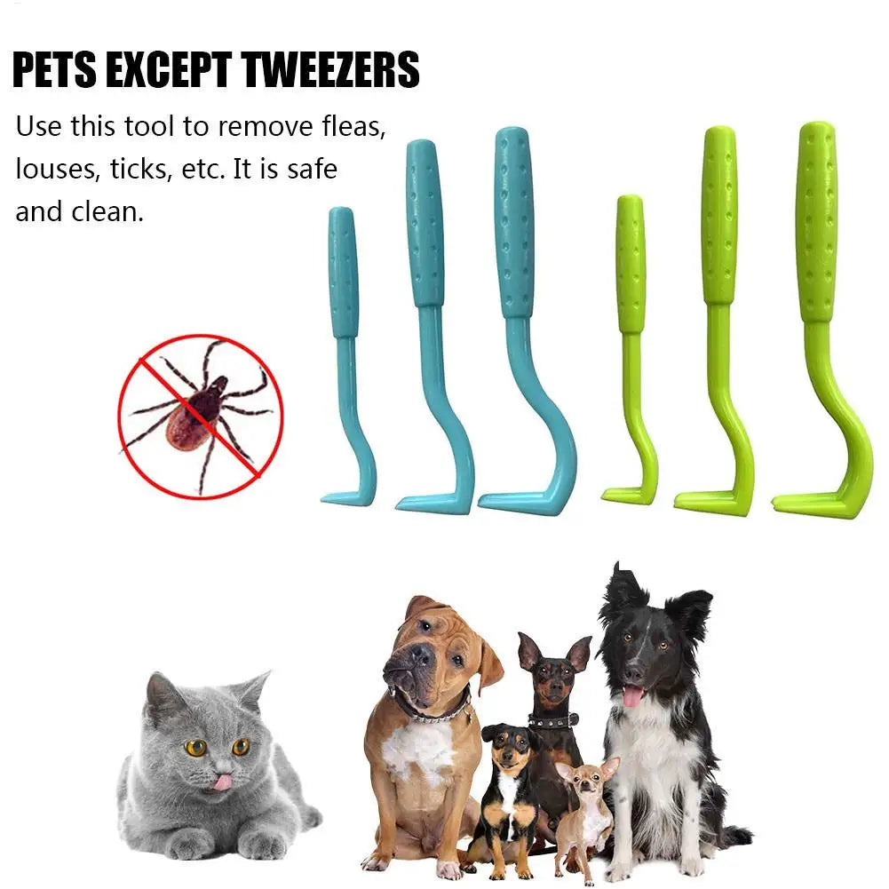 3Pcs Pet Flea Remover Beauty Insect Clamps Remove Lice Ticks Worms From Cats Dogs Cleaning Tools Care Accessories Zpaxo