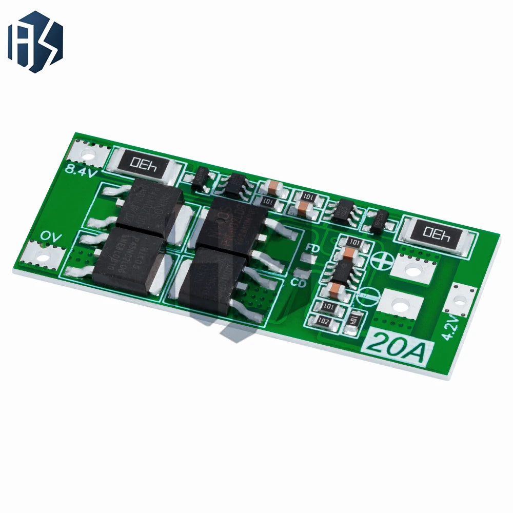 2S 20A 7 4V 8 18650 Lithium Battery Protection Board BMS Standard Zpaxo