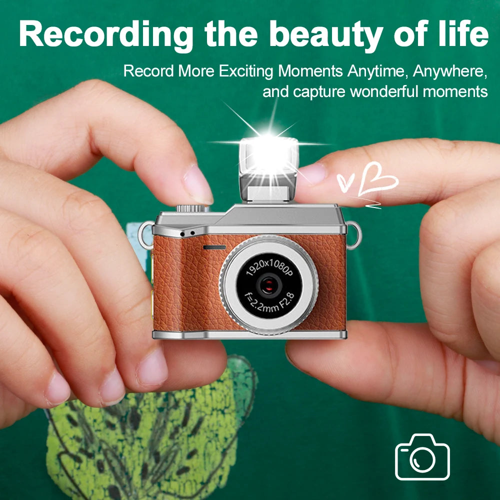 S150 New Retro Wearable Mini Camera HD 1080P With 0.96" IPS Screen Portable Pocket Video Recorder Very Small Camera Gift Zpaxo