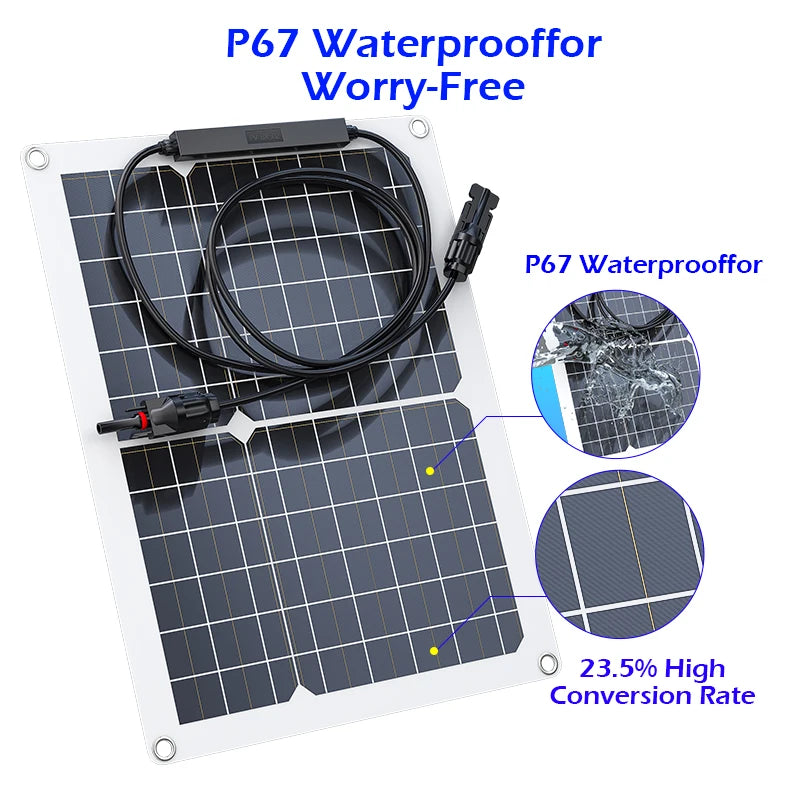 1000W 500W High-efficiency Flexible Solar Panel 12V Battery Charger Zpaxo