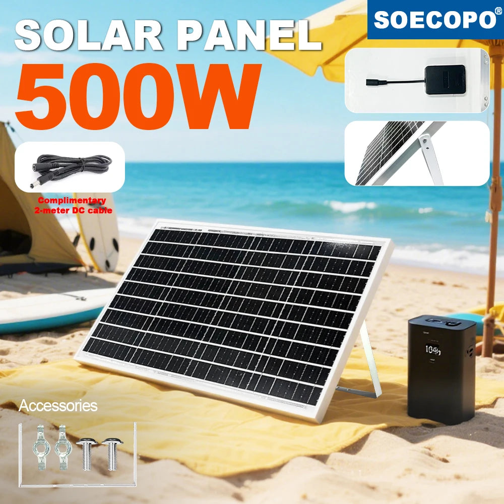 50W-500W Mono Solar Panel High-Efficiency18V PV Module Generator